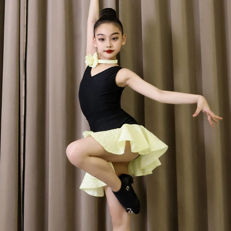 

Индивидуальный женский костюм для латинских танцев для взрослых, профессиональный комплект для девочек, детский тренировочный наряд, бальное платье, стандартное