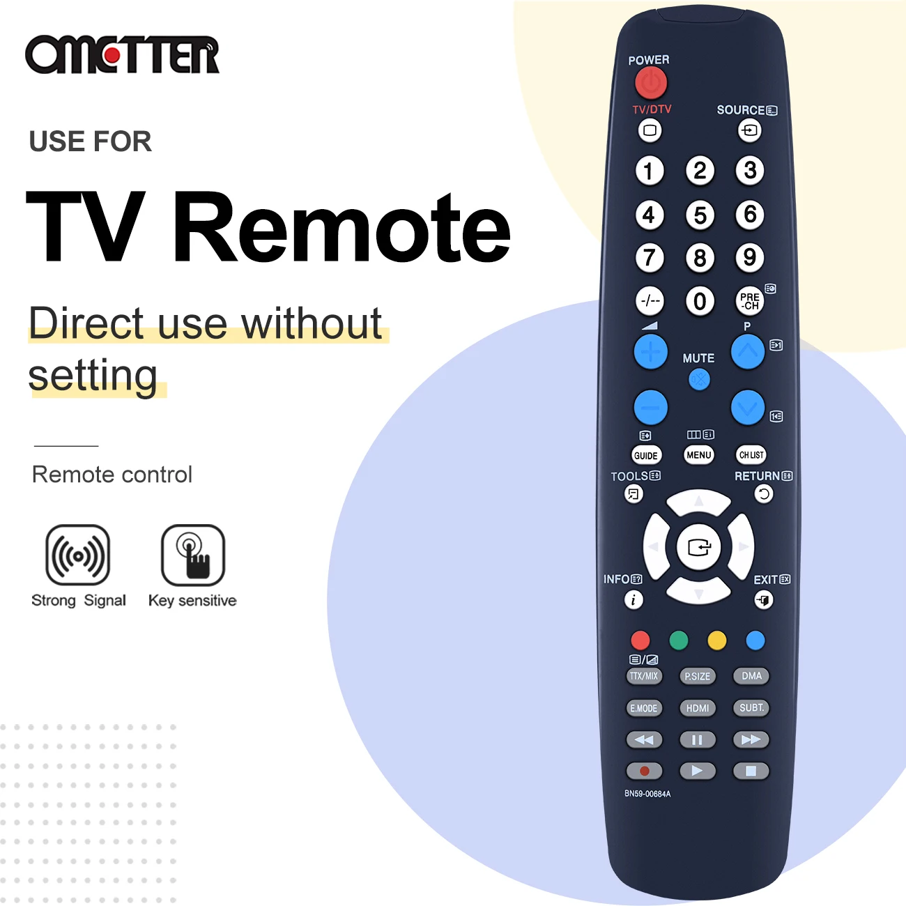 New BN59-00684A Fit for Samsung TV Remote Control LE26A456C2C LE32A457C1D LE32A466C2M LE26A456C2D LE26A457C1C LE26A457C1D