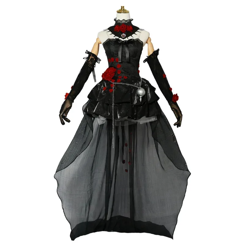 게임 아이덴티티 V 아다 메스머 에밀 코스프레 의상 여성 남성 블랙 로즈 드레스 할로윈 크리스마스 새해 카니발 파티 코스프레