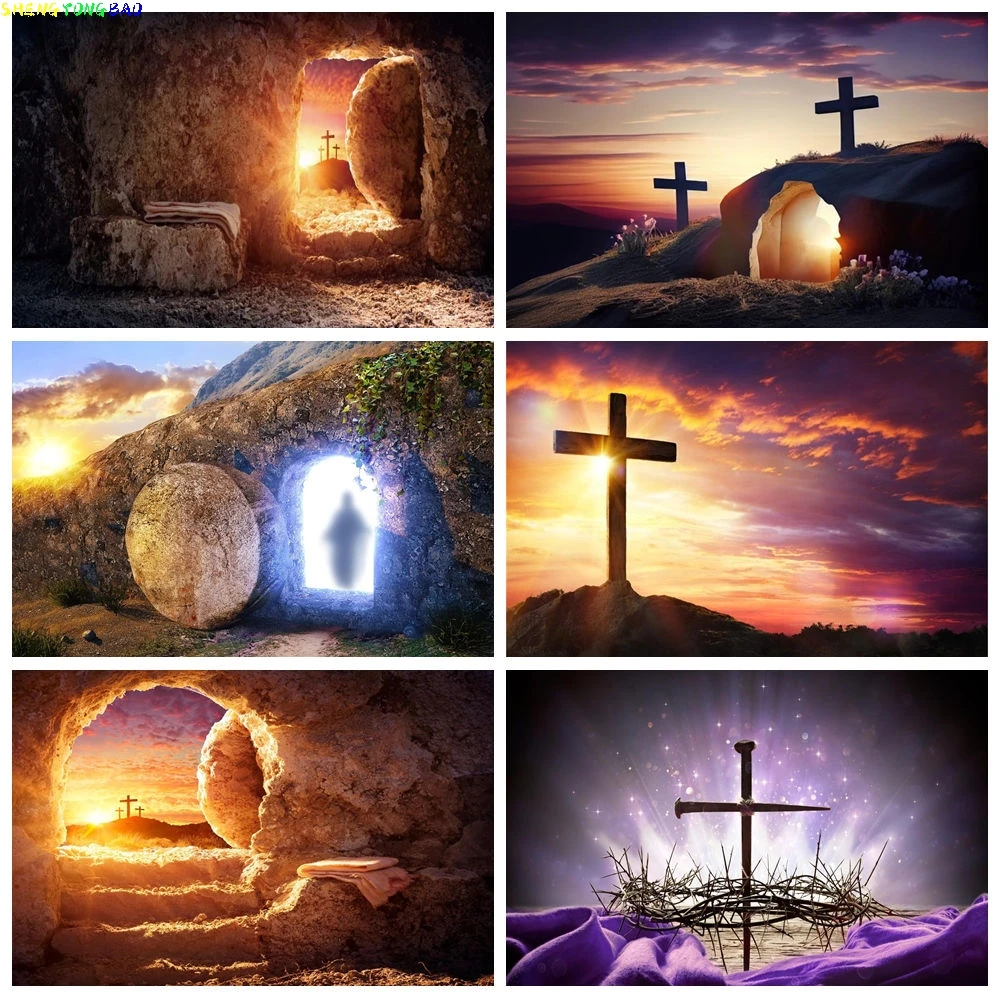 

Christmas Nativity Scene Backdrop Jesus Birth Holy Cross Bible Theme Perfect for Photography Photo Studio Wall Decor