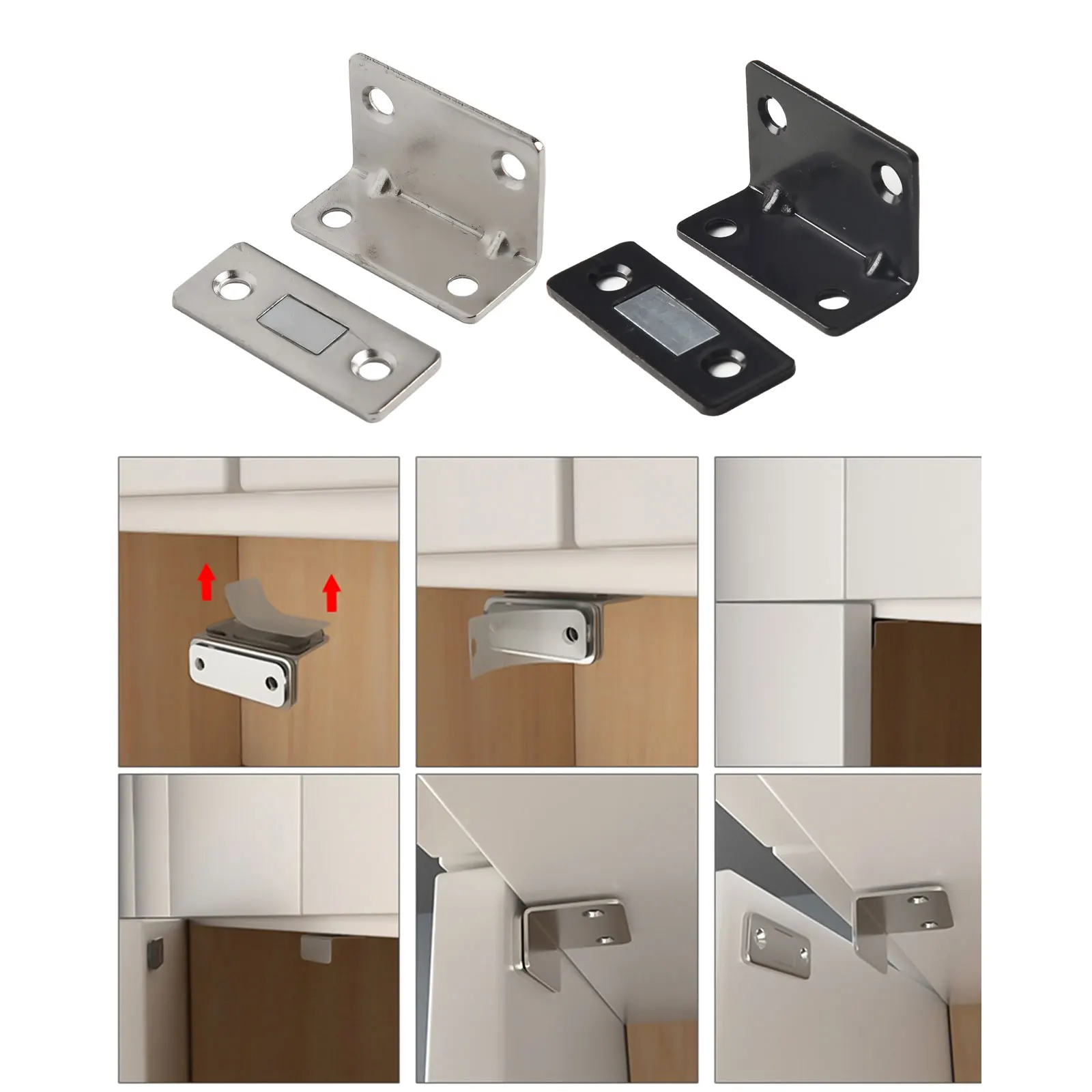 Magnetic Door Closer Strong Door Closer Magnetic Catch Latch Magnet -=For -=FurnitureCabinetCupboardUltra Self-adhesive Latch
