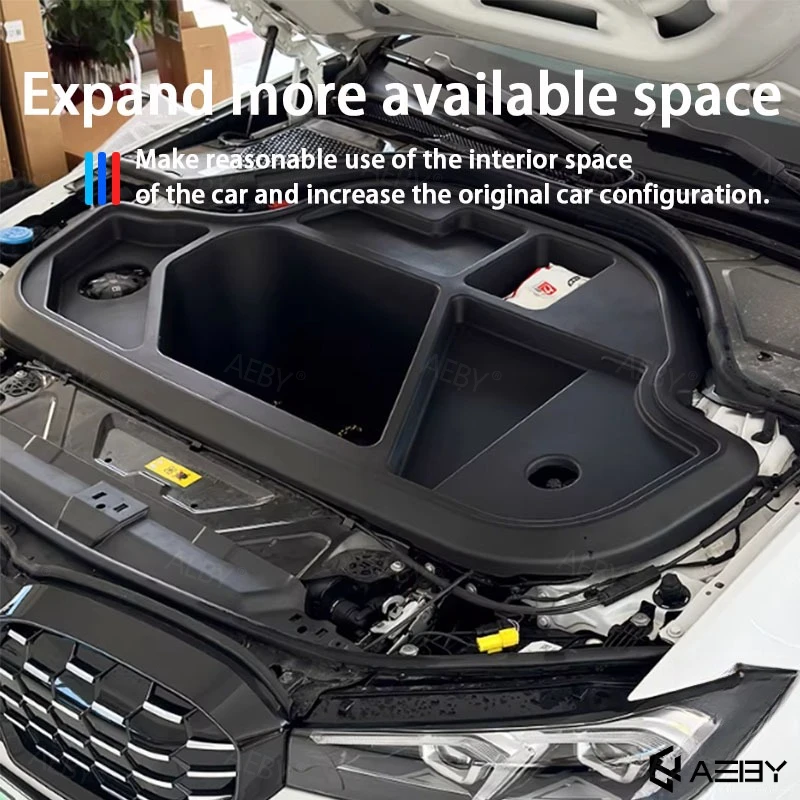 Car Front Trunk Storage Box For BMW i3 2022-2026 Newest Front Trunk Organizer Engine Hood Storage Box Auto Accessories