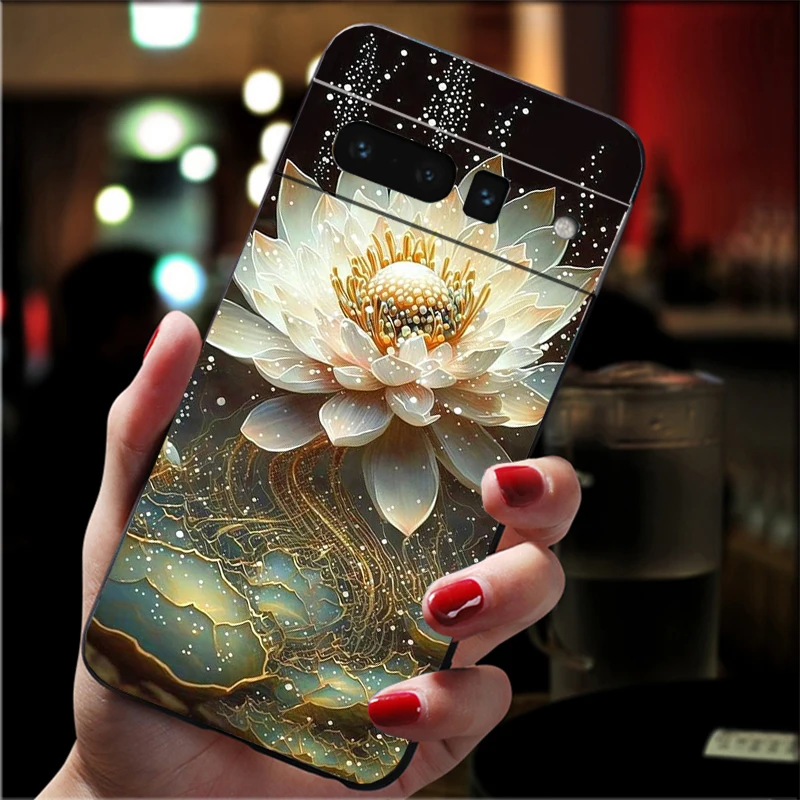 Lotus Flower Phone Case For Google Pixel 8A 8 7 Pro 7A 7 6A 6 Pro 5A 4A 3A Pixel 5 6 4 3 3A XL