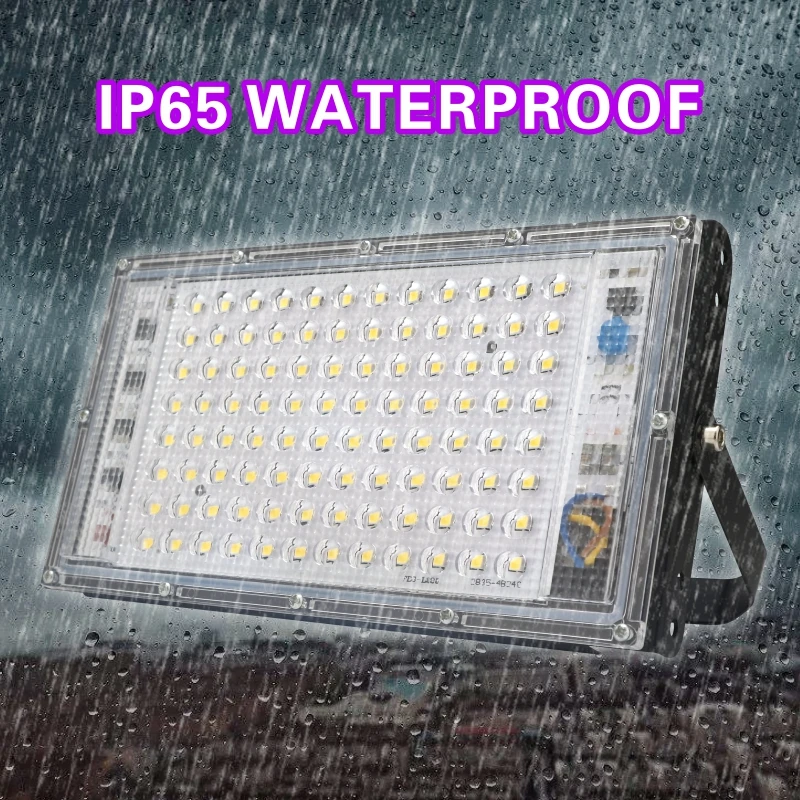 50W 100W Led Flood Light AC 220V 230V 240V Outdoor Floodlight Spotlight IP65 Waterproof LED Street Lamp Landscape Lighting