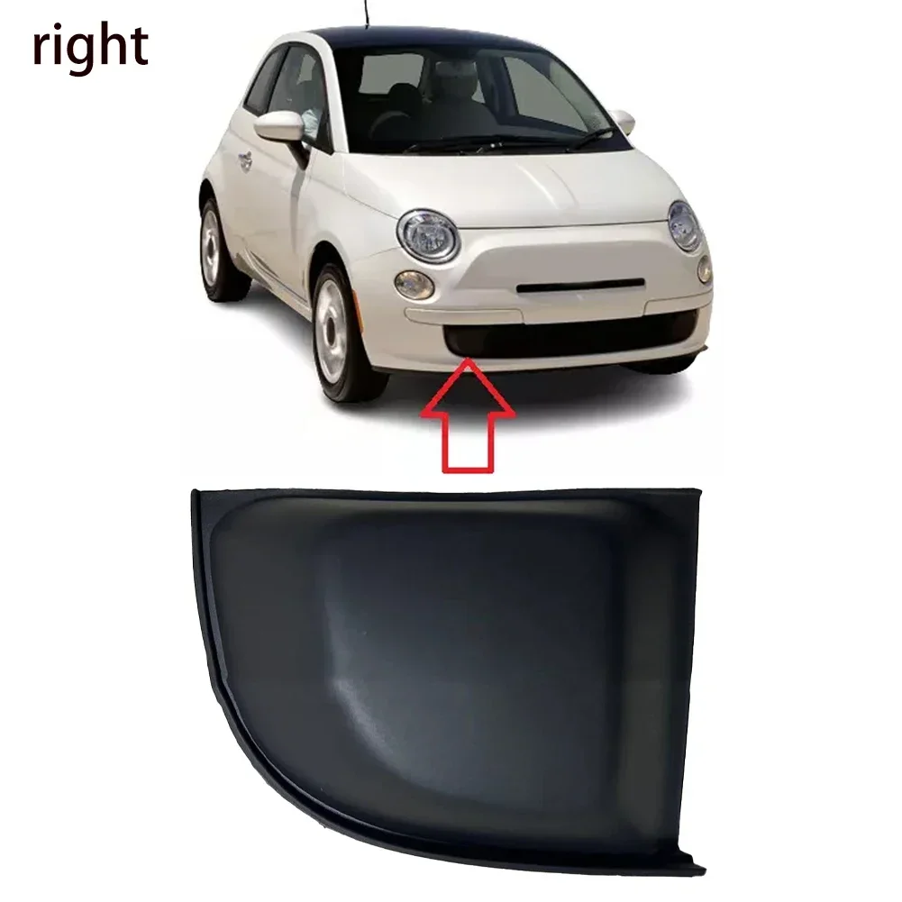 Left/Right Front Bumper Trim Cover For Fiat For 500 Models 2007-2015 735455037 735455039 ABS Black Car Exterior Parts