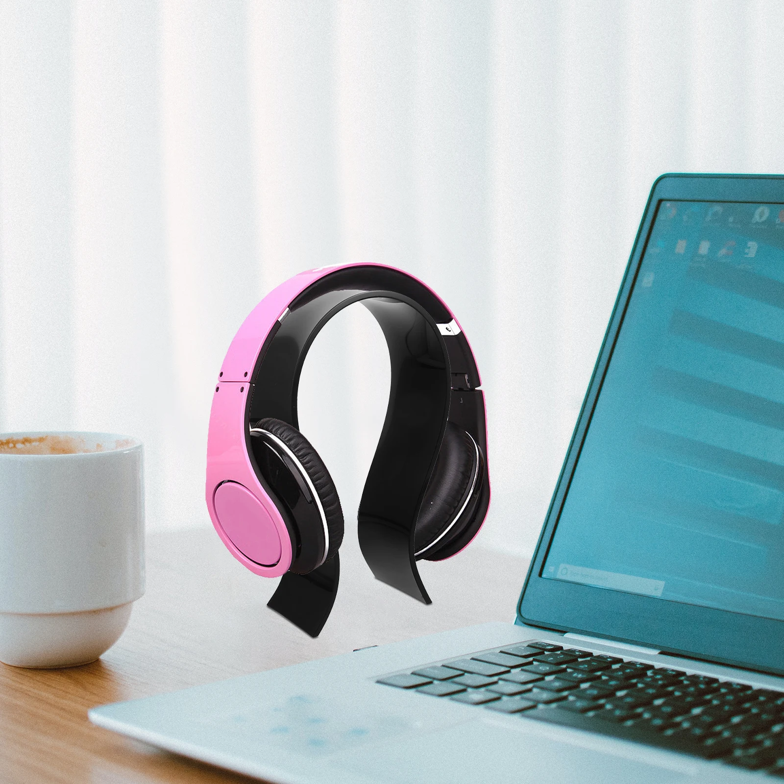 

Headphone Stand 5mm Thick Acrylic Headset Holder for Desk Gaming Earphone Rack Sturdy Lightweight Compact Design