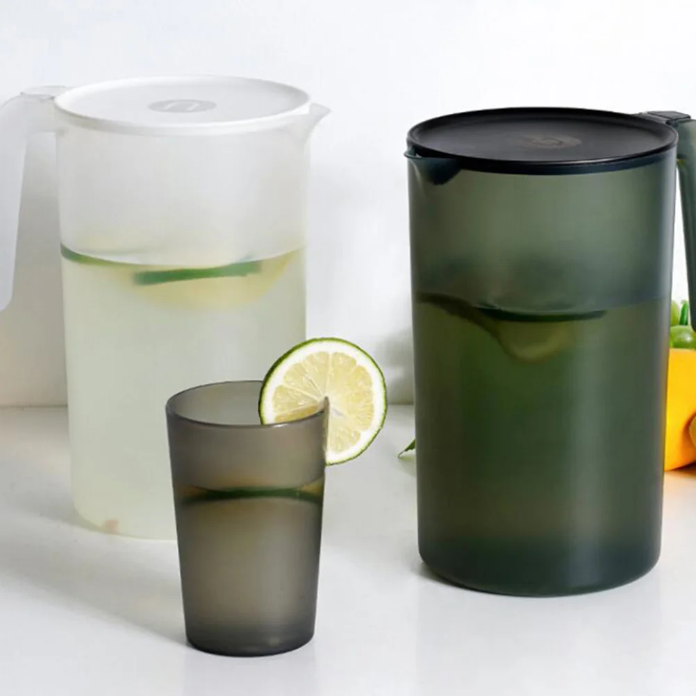

1 set 1 Set Plastic Cold Water Kettle With Cups Transparent Water Pitcher Set Large Capacity Material Comfortable Handle