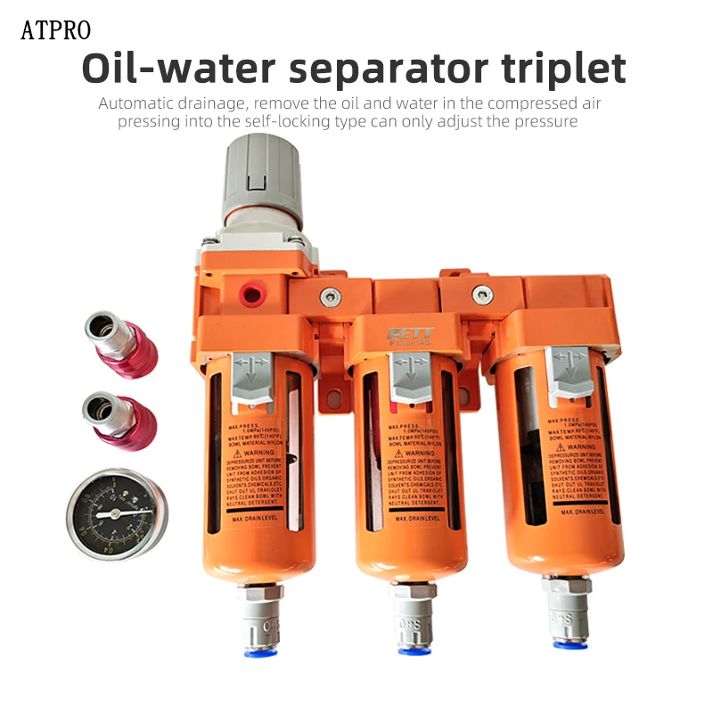 

Oil-water Separator, Spray Paint Air Filter, Automatic Drainage, High-precision Small Paint Room Regulating Valve Artifact