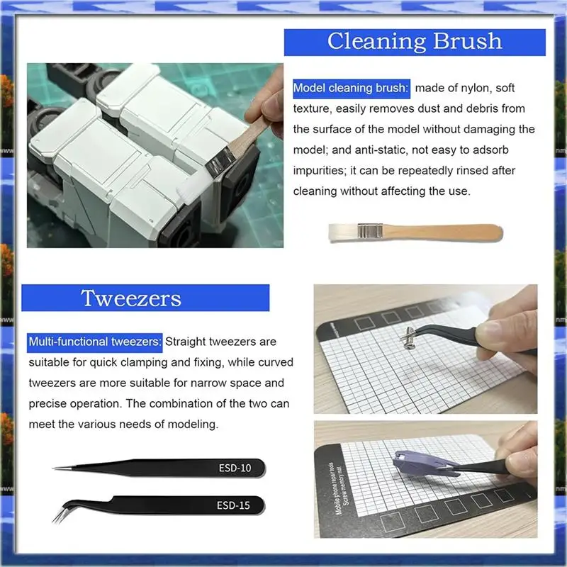 

LJL Model Kit With Scribing Tools Pin Vise Hand Drill Set, Tweezers, Brushes For Modelling Models,For Sscribing