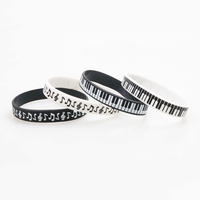 1PCS Music bracelet Outdoor For  Birthday Gift For kid Fashion piano Jewelry Sports  Silicone Wristband