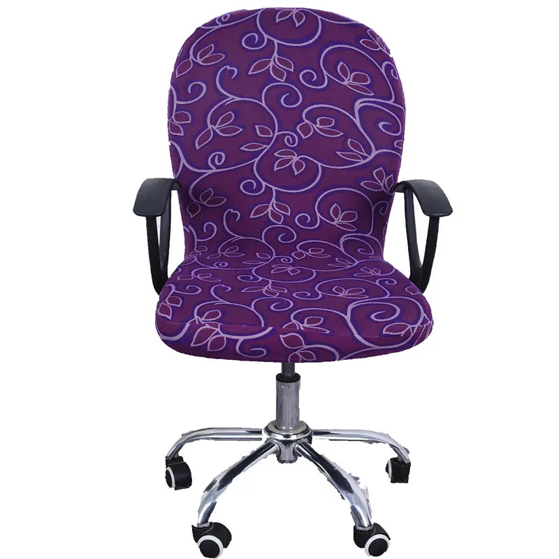 2022 NEW Computer Chair Covers Anti-dirty Rotating Stretch Jacquard Office Desk Seat Chair Cover Removable Elastic Slipcovers