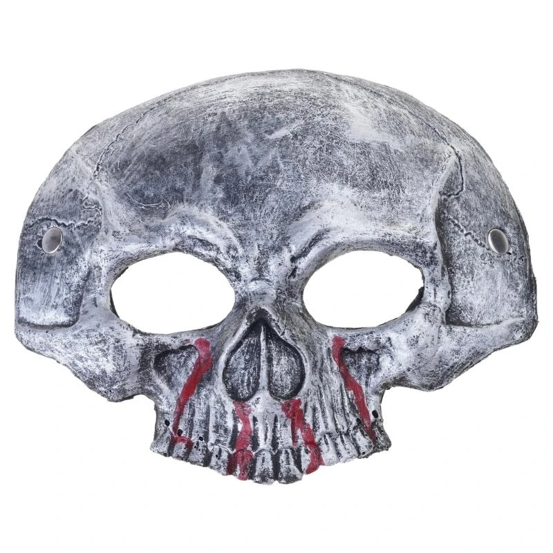 

5asd Bloody Skull Skeleton Mask Half Face Skull Mask Pu Foaming Skeleton Mask Gifts