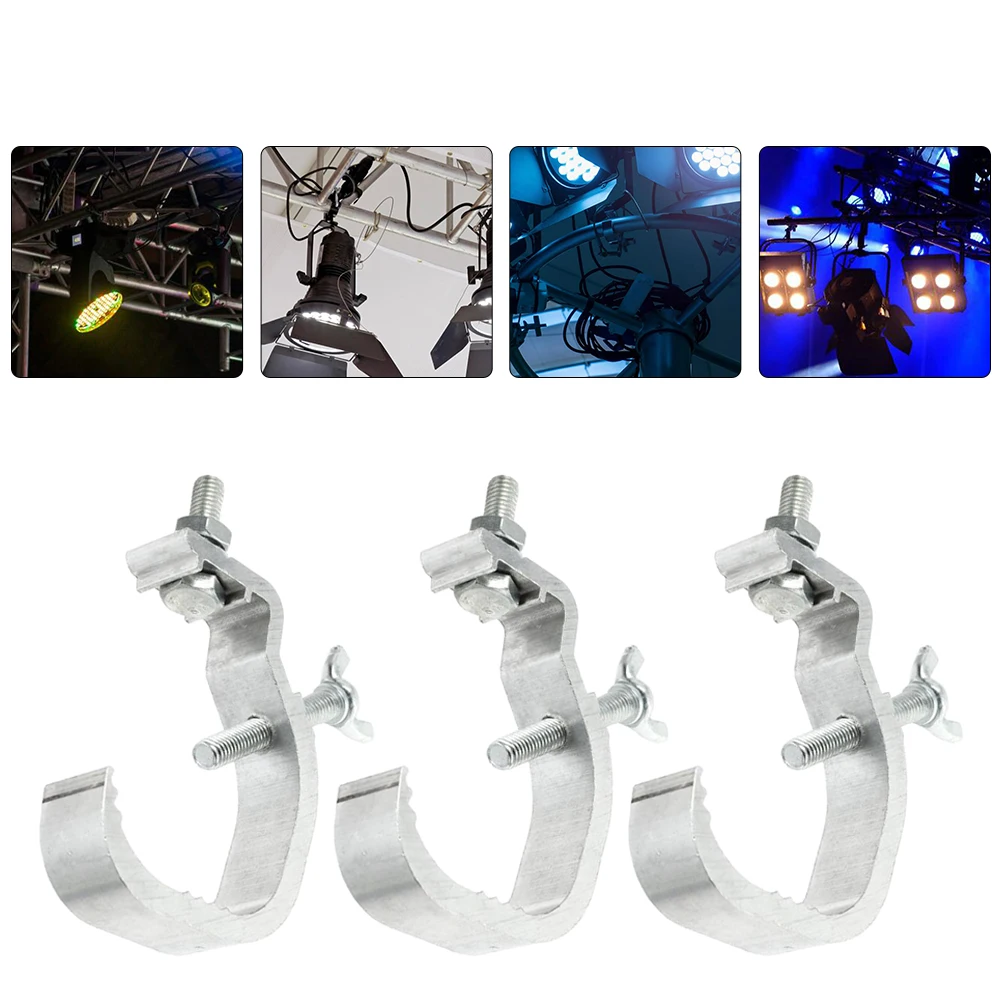 

6pcs Light Clamps Spotlight Hooks Truss Heavy Duty Aluminum Mount 20mm Width Non Slip Ridges Secure Stability