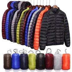 Chaqueta de plumón informal para hombre, abrigos ligeros, Tops cálidos con capucha, prendas de vestir exteriores para Otoño e Invierno