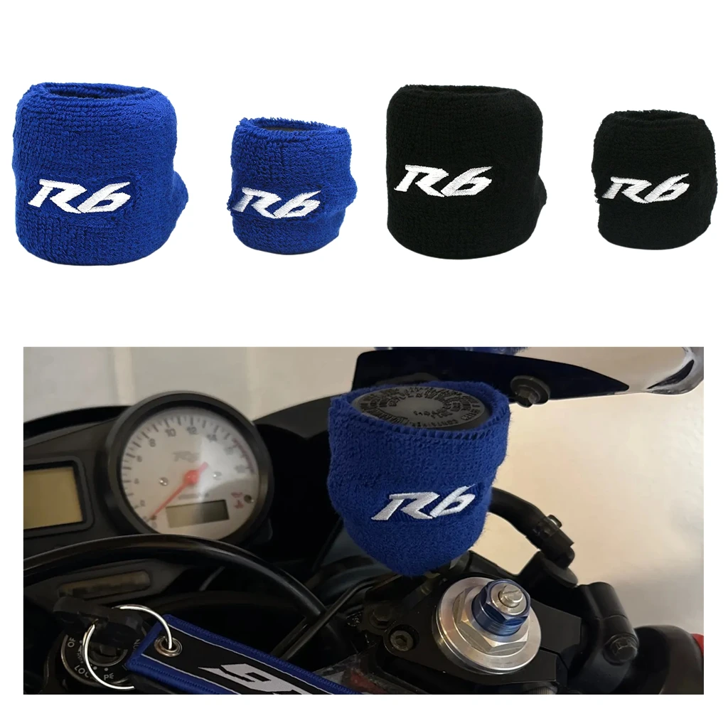 Motorcycle Font Brake Fluid Oil Reservoir Sock Cover / Clutch Tank Cuff Compatible With R6 2006-2016 600cc R Series