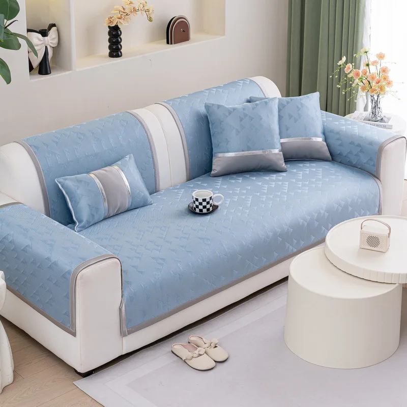 Summer Ice Silk Sofa Cover Universal Non-slip Sofa Mat Cool Feeling Mat Couch Cushion Towel for Living Room