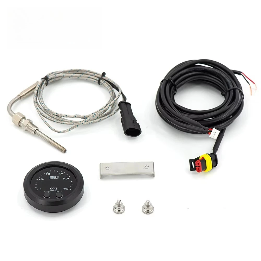 52Mm Exhaust Thermometer Slim Round with Red Light Emitting Diode Display 2