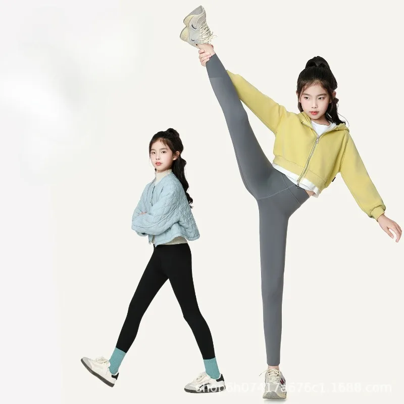 2025 سراويل اليوغا للأطفال مبطنة بالصوف تصميم الشتاء طماق الحرارية السميكة تمتد أكتيفيوير قاعدة الطقس البارد #3