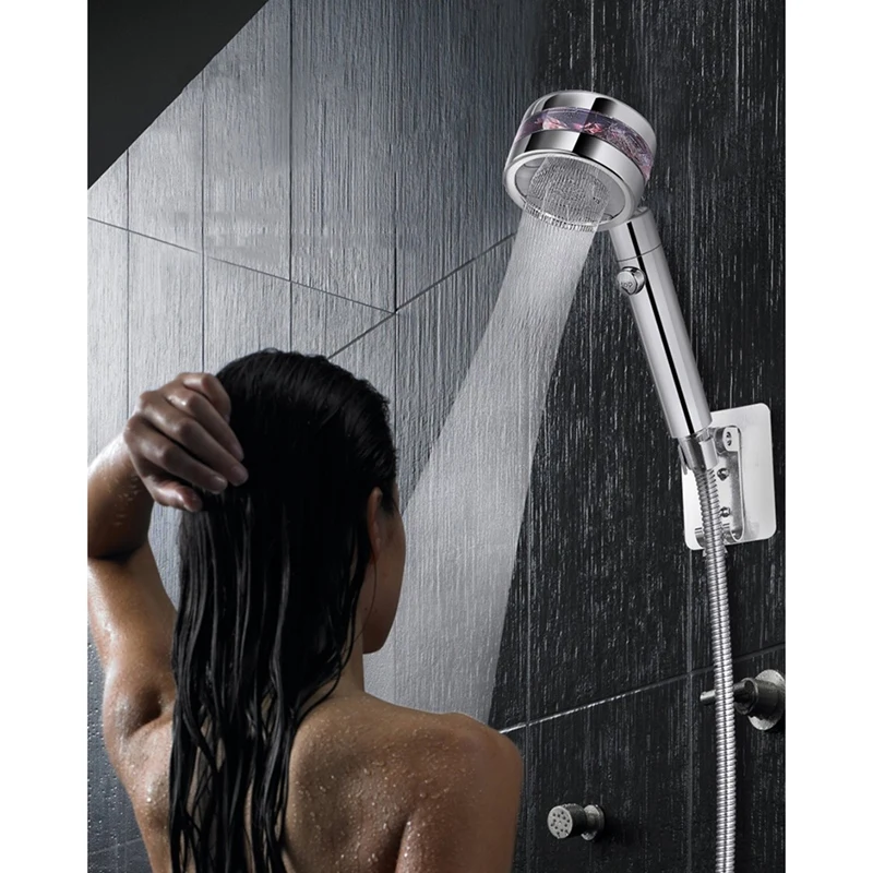 Turbocharge Shower Head High Pressure Detachable 360 Degree Rotating Jetting Showerhead Filter For Bathroom Bath