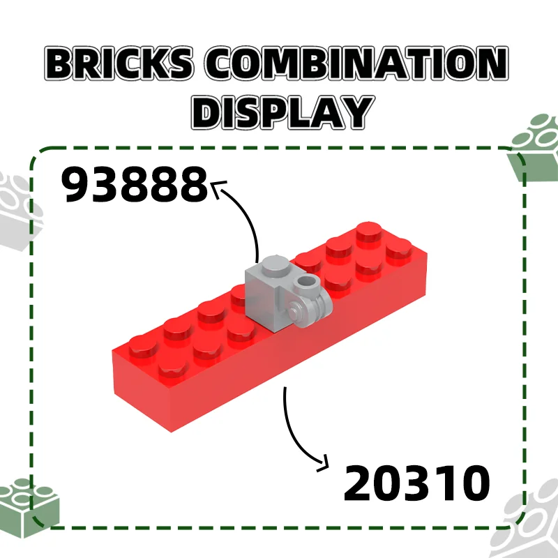 Wange 154 Pcs/Lot 20310 1x1 with Scroll  Building Blocks MOC Technical Accessories Compatible with Brick Children Toys Gift Box