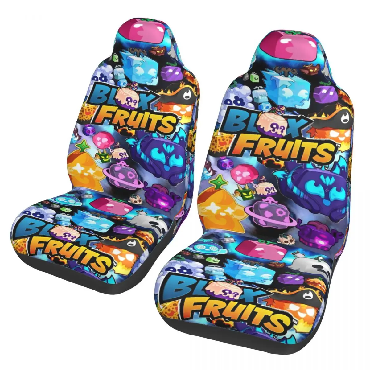 Blox Fruits Game Video غطاء مقعد السيارة غطاء مقعد قابل للتنفس 2 قطعة عالمي مناسب للشاحنات والسيارات وسيارات السيدان #1