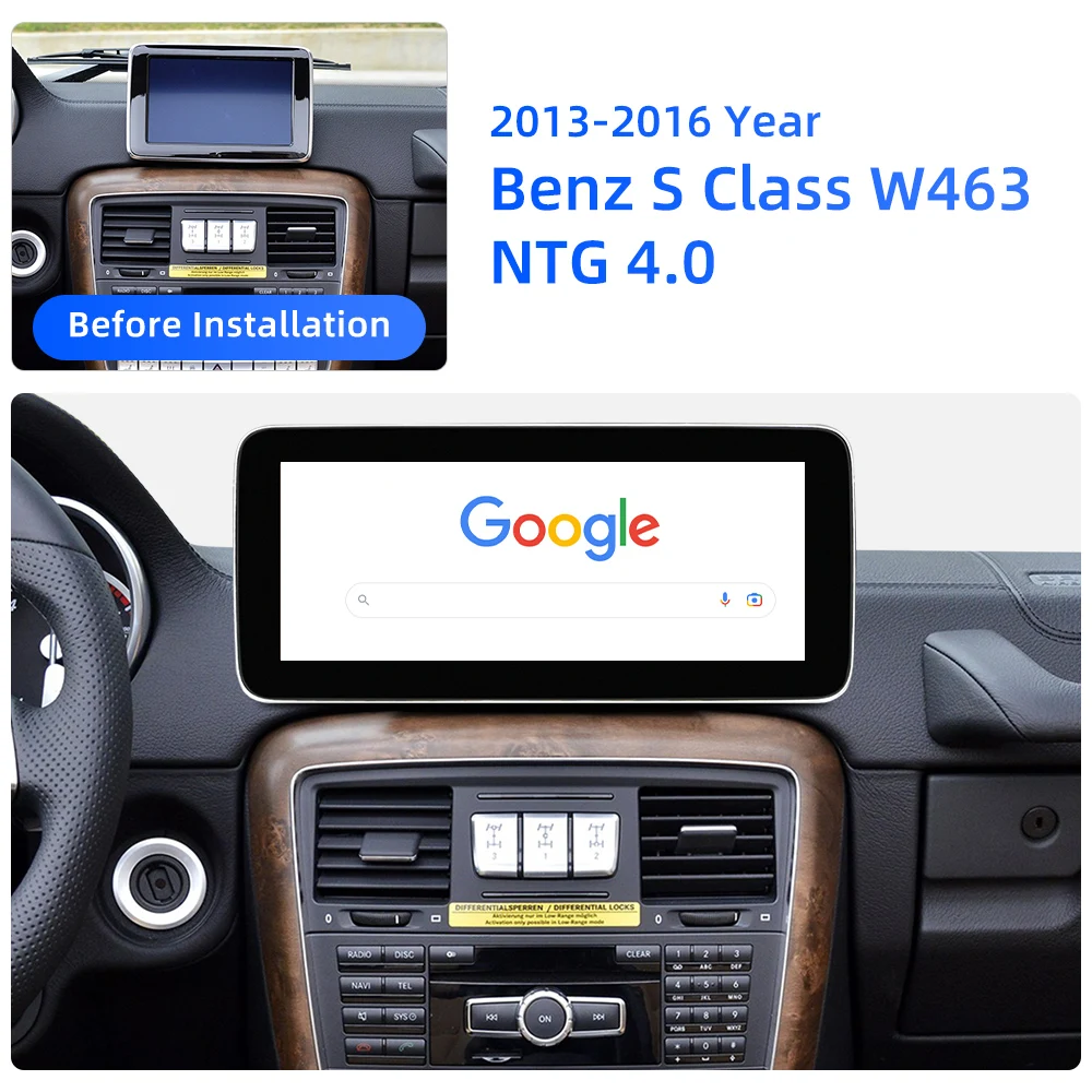 وحدات نظام ملاحة GPS للسيارة مقاس 12.3 بوصة لسيارة Mercedes Benz G Class W463 2013-2018 مع راديو ستيريو للسيارة يعمل بنظام أندرويد