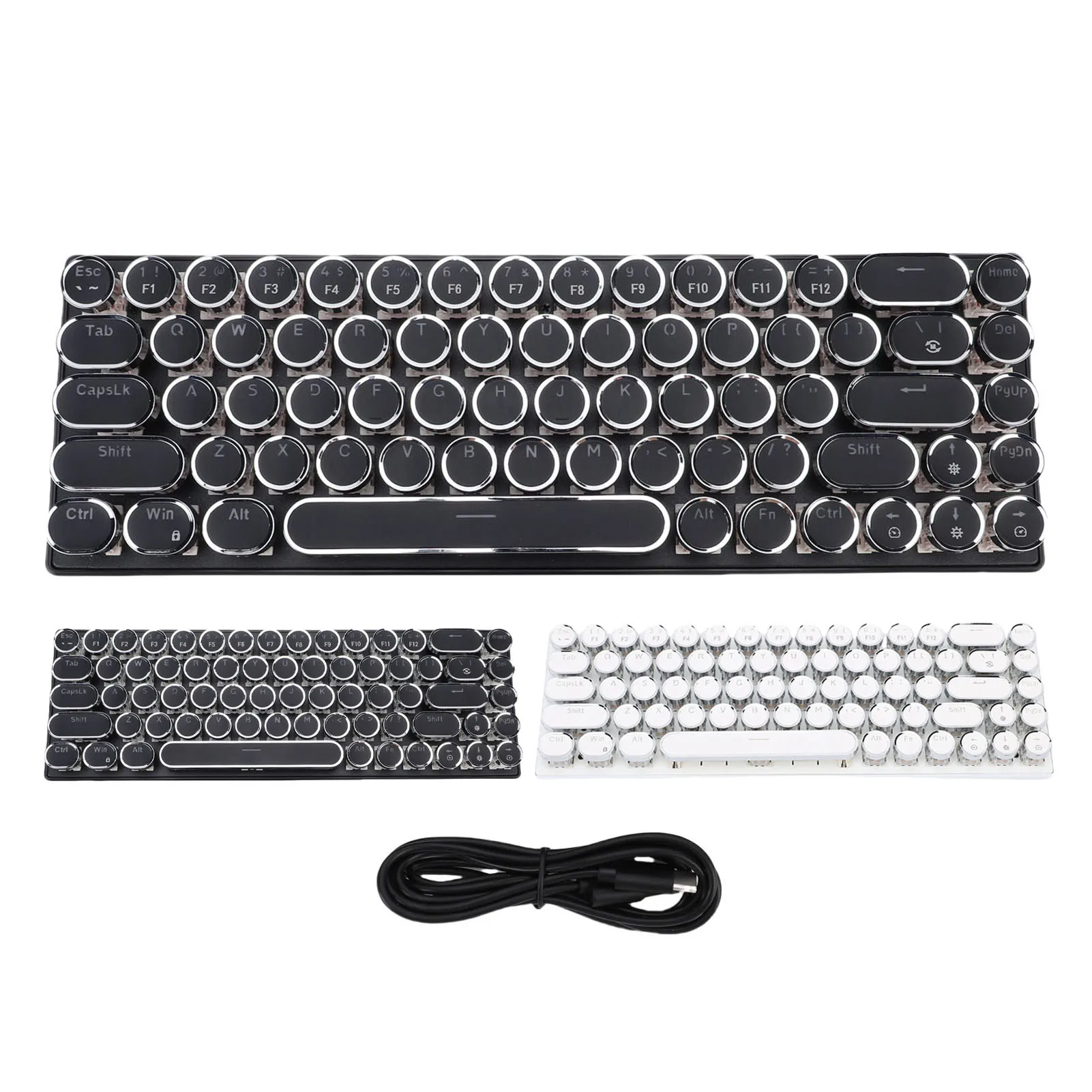 

68 Keys Wired Gaming Keyboard TW1870 RGB Colorful LED Backlight Portable Compact Gaming Keyboard for Desk Computer