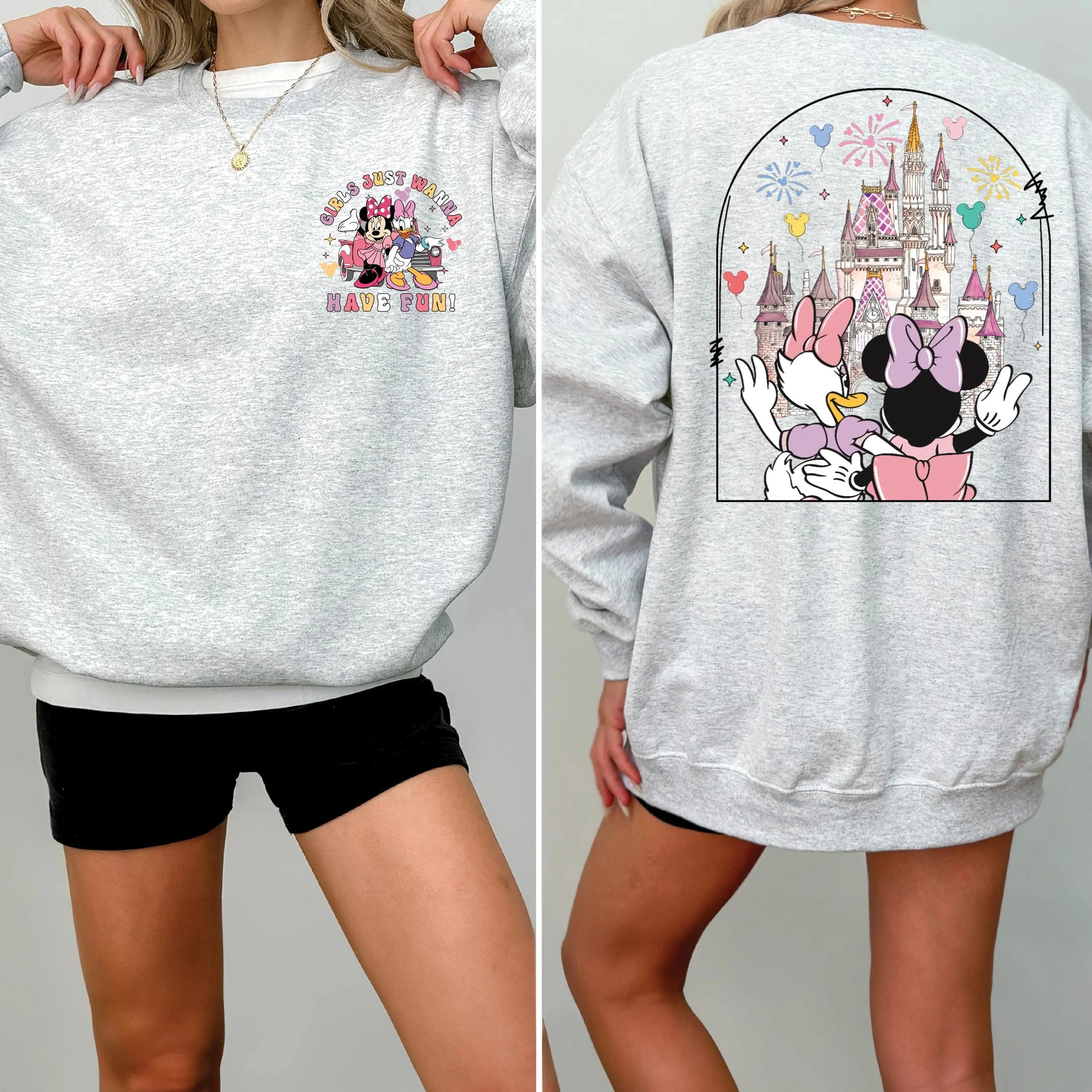 

Дисней, Минни, Дейзи, "Девочки просто хотят наслаждаться солнцем", толстовка Disney Best Friend, тематический парк Дисней, толстовка Disney