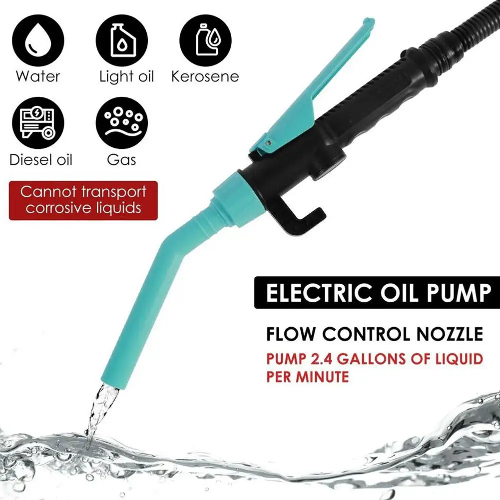 Portable Electric Suction Pump Upgrade Handheld Liquid Siphon Oil Water Fuel Battery Vehicle Powered Gas Transfer Pump Car