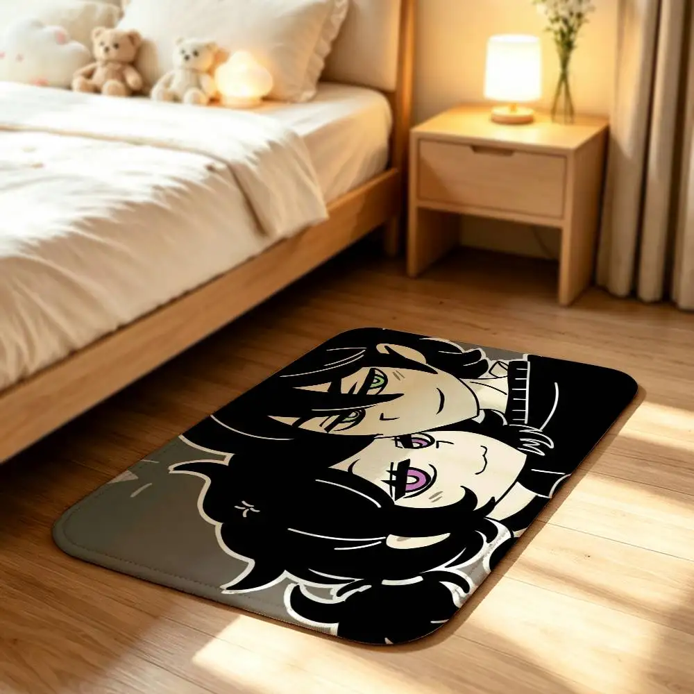 The C-Coffin of A-Andy and L-Leyley Indoor Short Plush Door Mat Anti-Slip Backing Soft Foot Mat for Entryway Bedroom