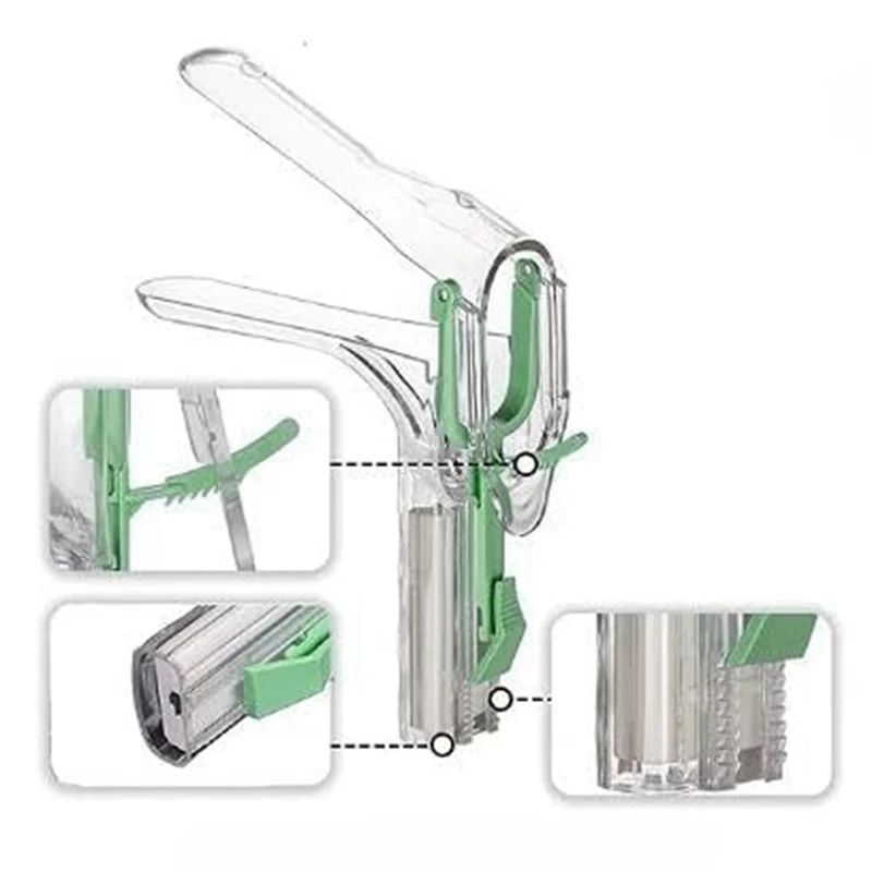 

A83I-1 PCS Adjustable Illuminated Mirror Clear Clip Reusable Plastic Professional Speculum