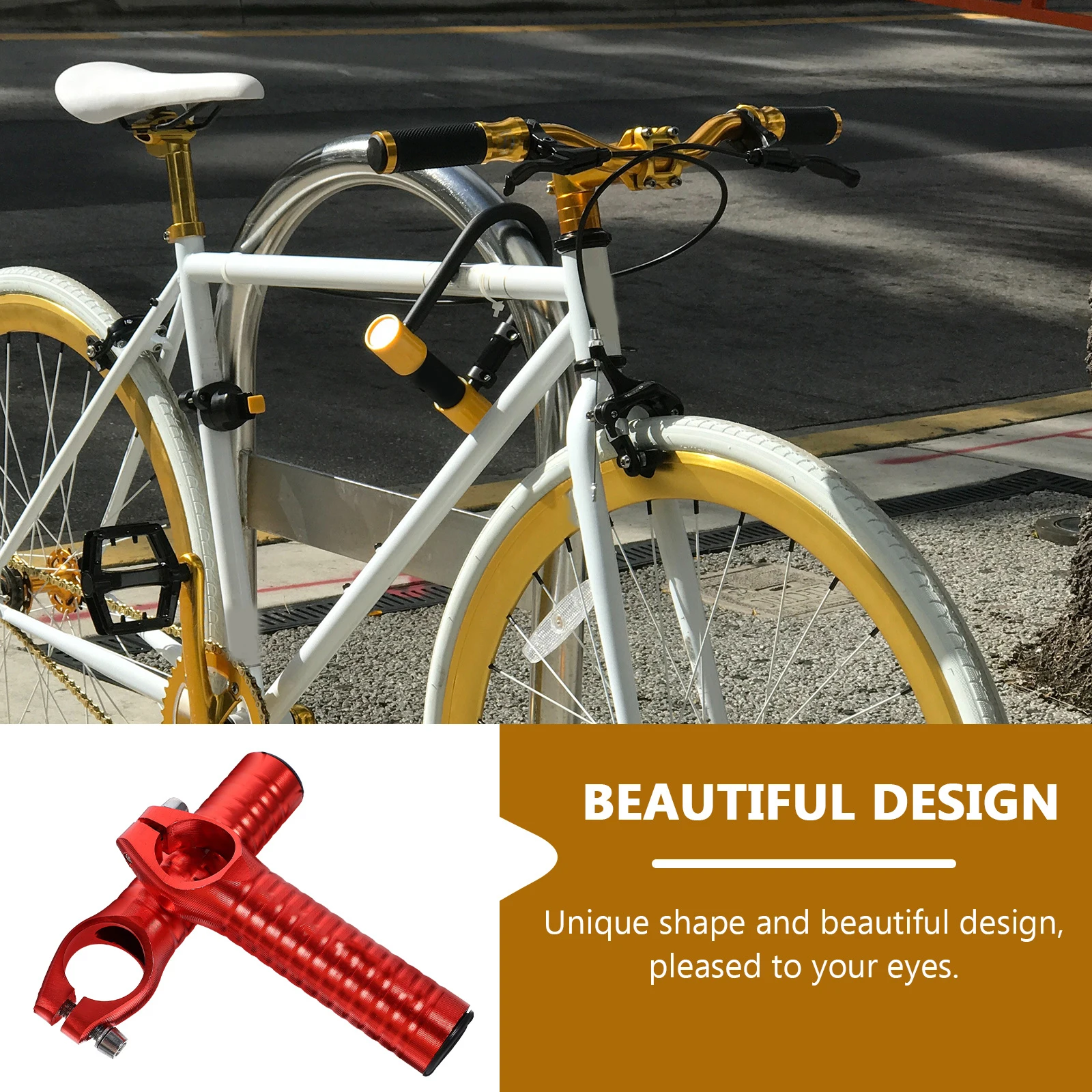 

Ultra-Light Cycling Deputy Aluminum Alloy Vice Handlebar For Mountain Bike Auxiliary Handlebar Anti-Slip Comfortable Grip