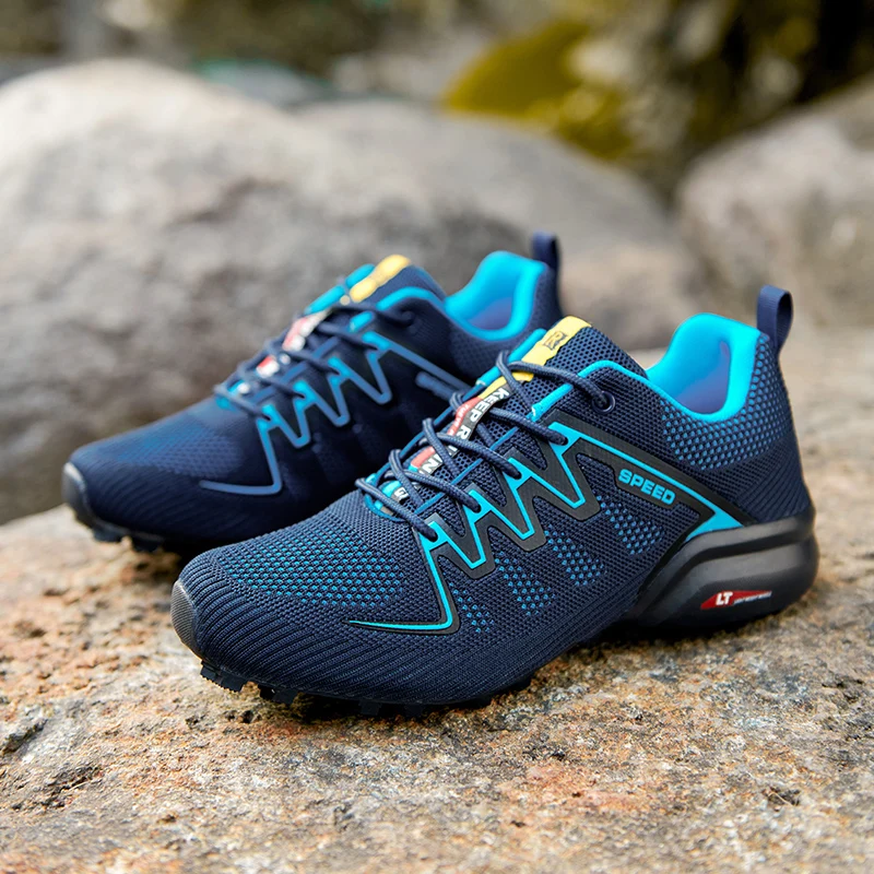 Outdoor Trail Running Shoes Men Sneakers Non Slip Breathable  Man Sports Hiking Off Road Light Multifunction Traveling Footwear