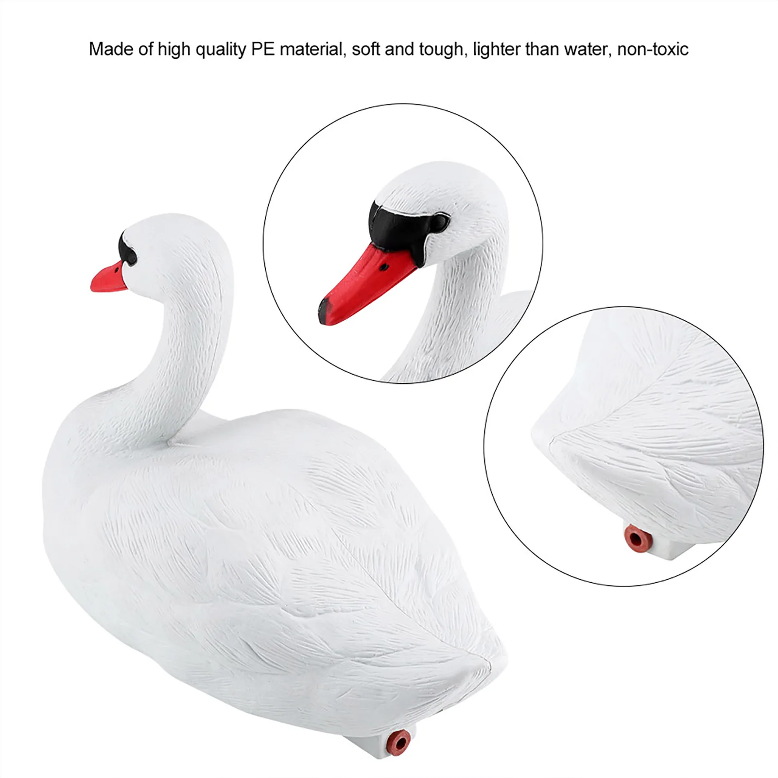 Garden Decorations Simulated Cute Exquisite White Swan Decorative Tool Hunting Baits