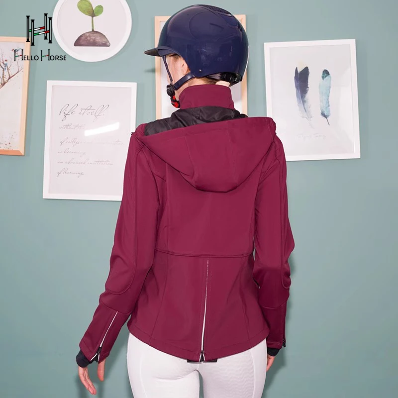 Hello Horse Equestrian Clothing Female Equestrian Equipment Riding Clothing Equestrian Autumn and Winter Windproof Clothing Training Clothing Jacket