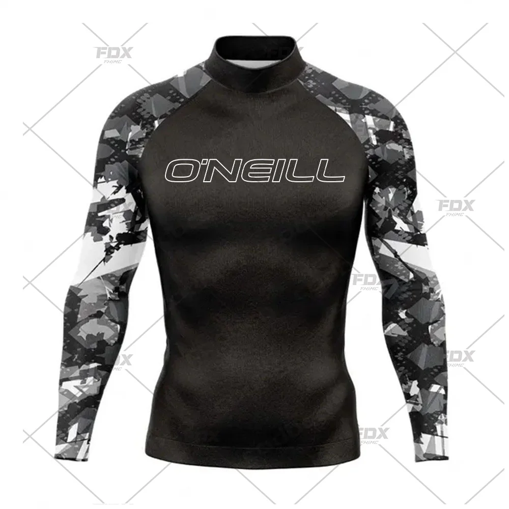 

Men Rash Guard Surfing Diving Tee Swimwear Tight Long Sleeve T Shirt Swim Floatsuit Tops UV Swimming RashGuard Prevent Jellyfish