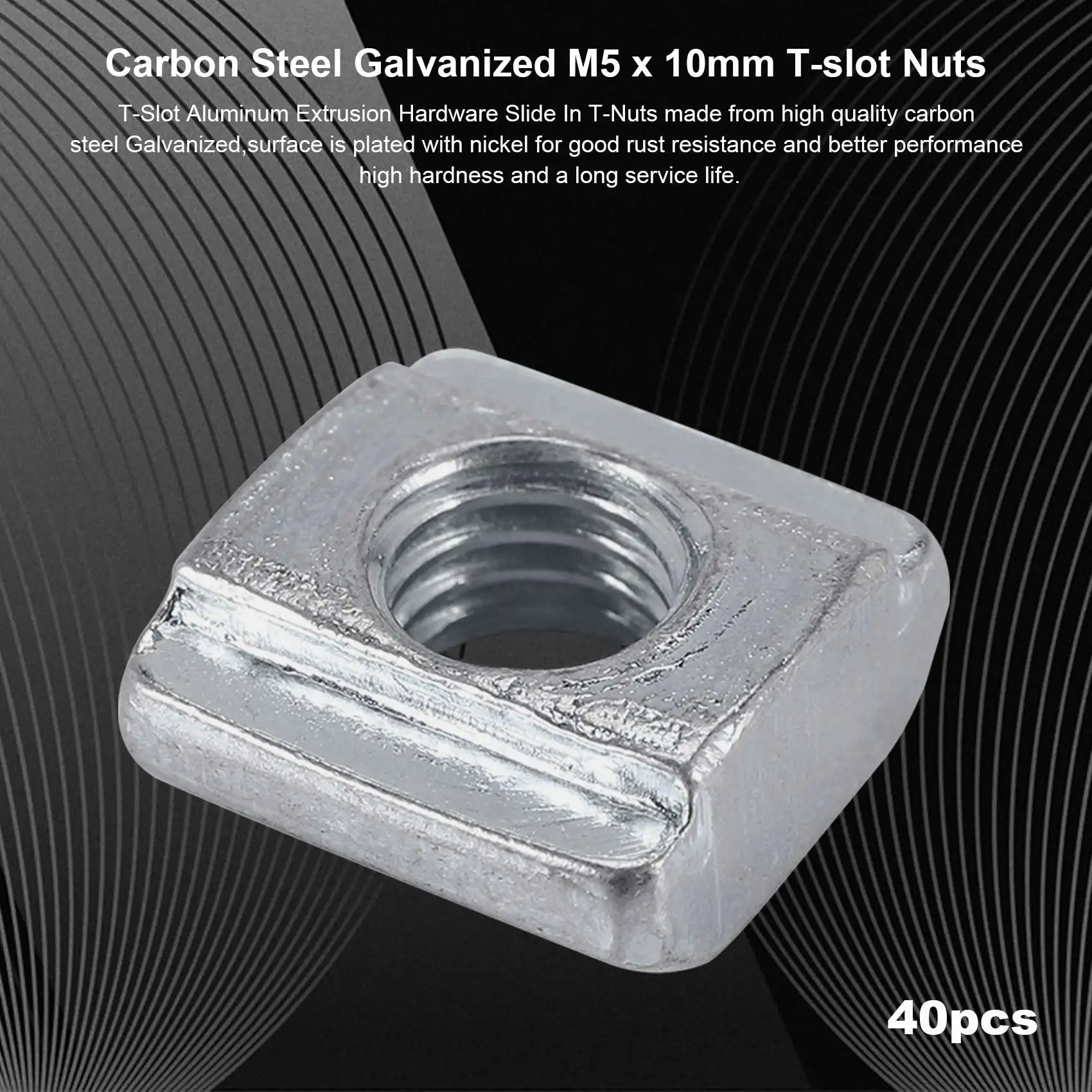 2020 Series Aluminum Profile Connector Set, 20pcs Corner Bracket,40pcs M5 x 10mm T-slot Nuts, 40pcs M5x10mm Hex Socket Cap