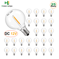 12 Volt Low Voltage G40 Led Bulb 1W DC12V 24V E12 Glass Plastic Replacement Light Bulbs RV Boat Cabin Post Light Off Grid System