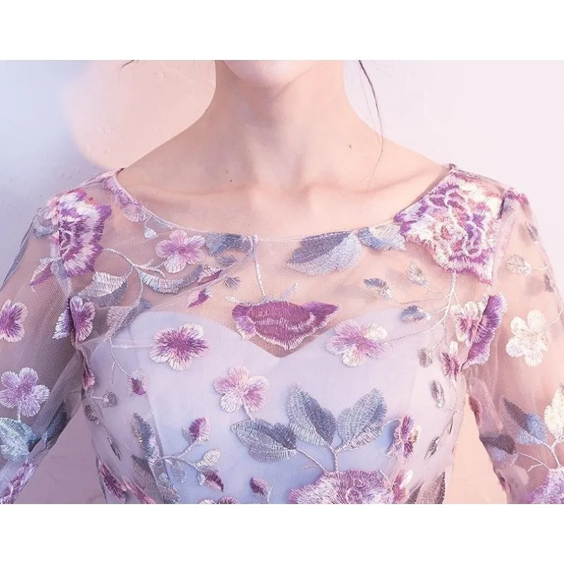 Elegante vestido de noite rosa de um ombro com um senso de luxo 25 novo anfitrião banquete atmosfera socialite pedidos vestido de casamento