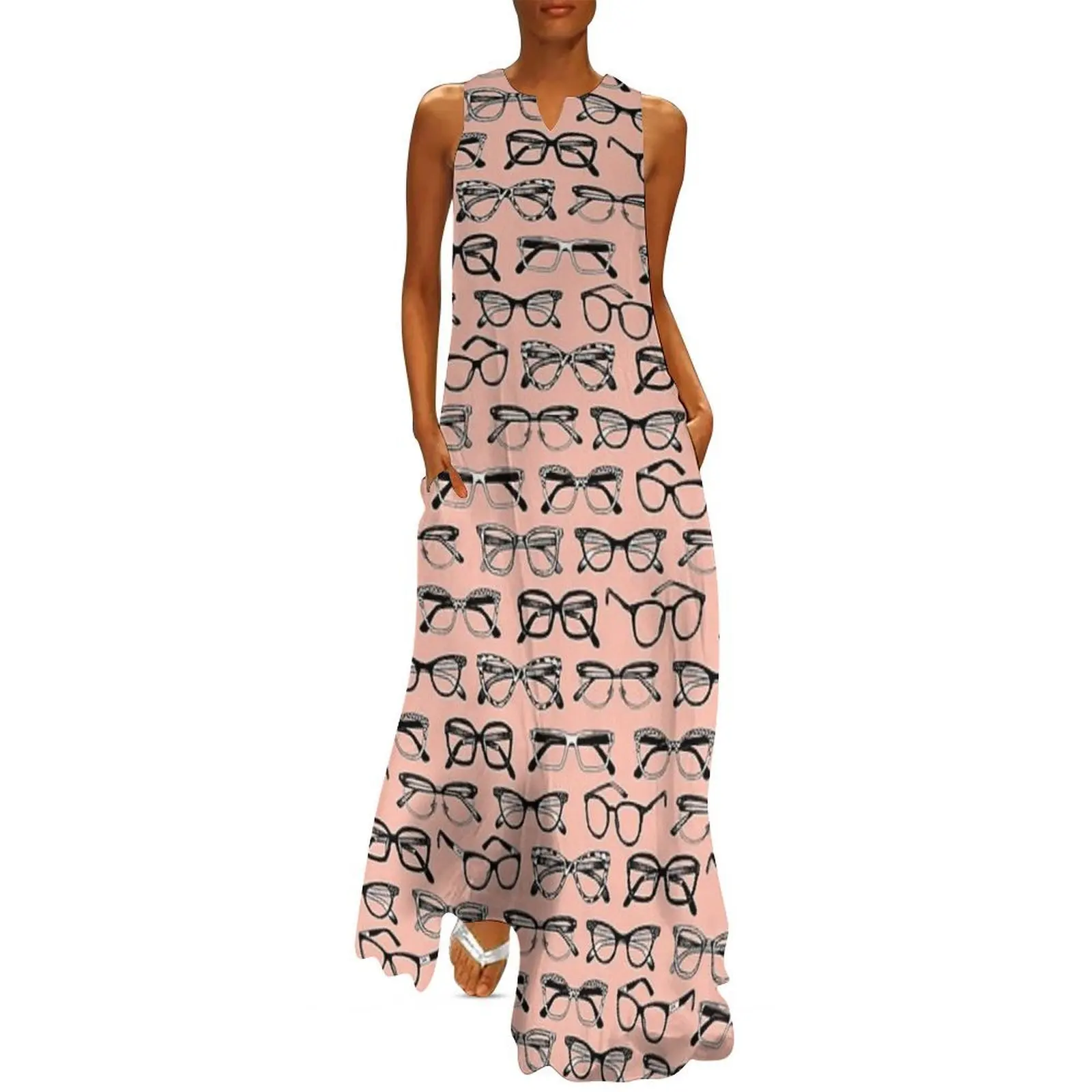 

Pale Pink Glasses, Eyeglasses, Eyewear Long Dress dresses for special events Women's evening dress woman dress