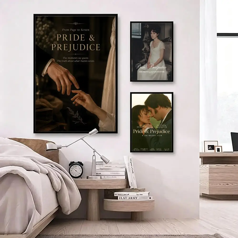 movie Pride & Prejudice Poster Poster HD Waterproof Self-adhesive Art Print Wall Decor for Bedroom Living Room Gift