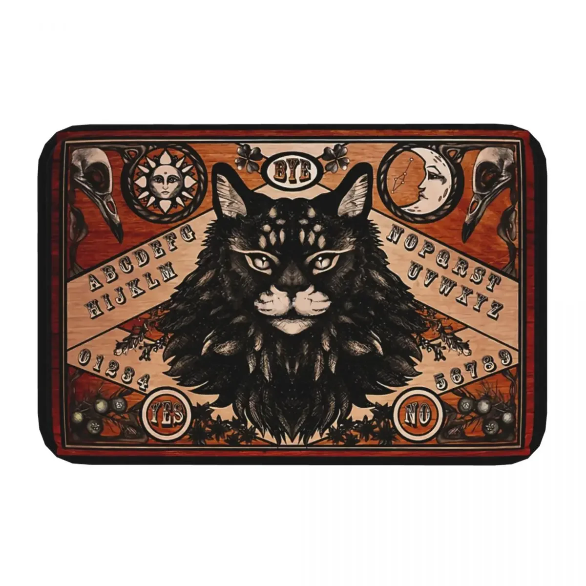 Hip Hop Bath Non-Slip Carpet Ouija Board Maine Coon Edition Living Room Mat Welcome Doormat Floor Decor Rug