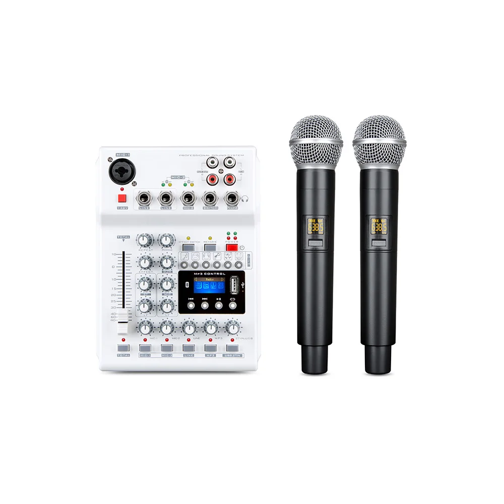 

2020 Newest Design Professional Wireless Microphone With Audio Mixer