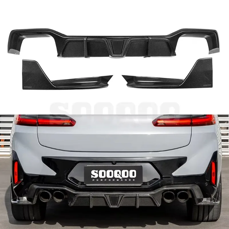 

Prepreg Carbon Fiber Rear Diffuser With Brake Light for BMW's X4M F98 Facelift 2022+