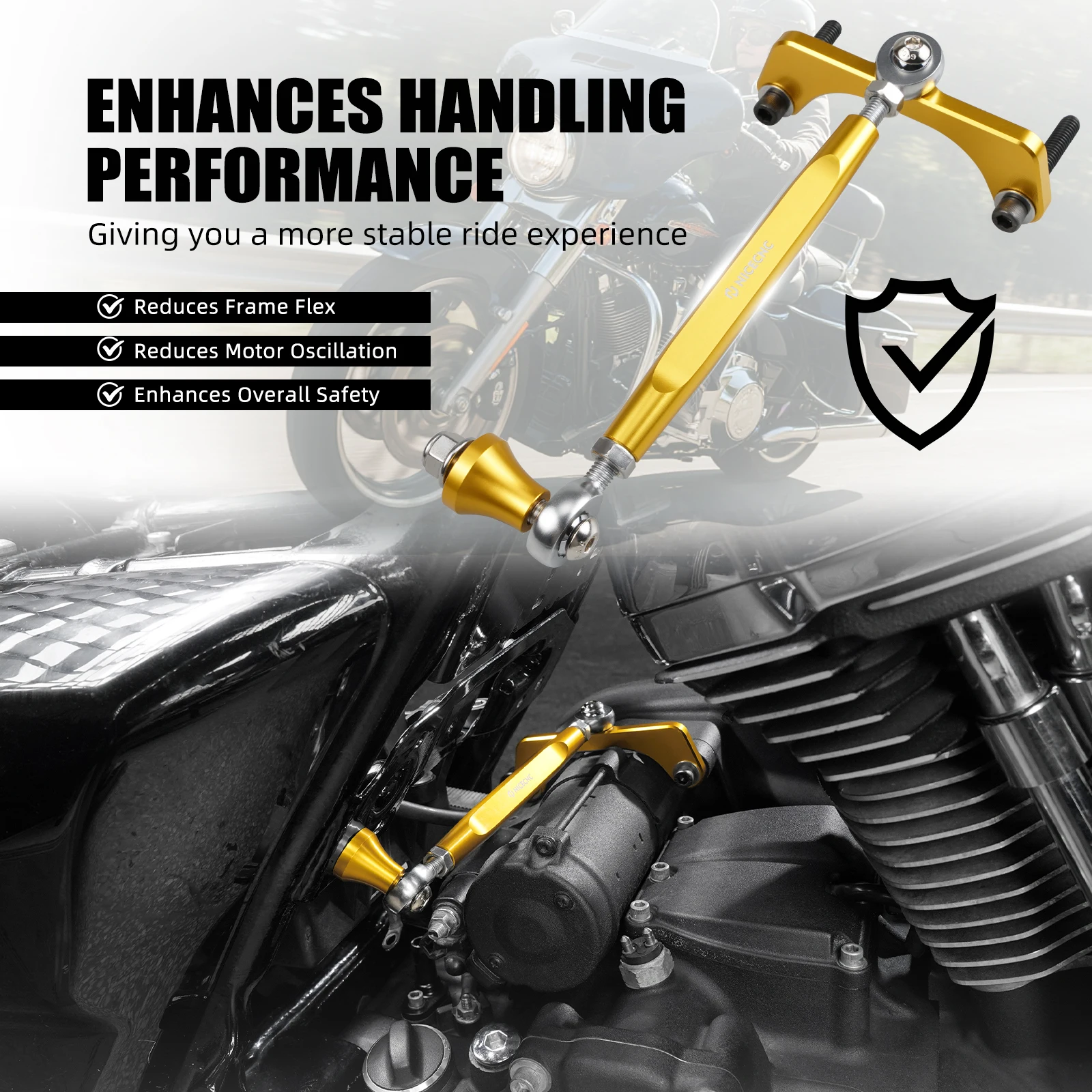 NICECNC M8 Touring-Stabilisator für Harley Street Glide FLHX / Special Road Glide FLTRX 2017-2025 Road King Special CVO Road Glide – Detail 11