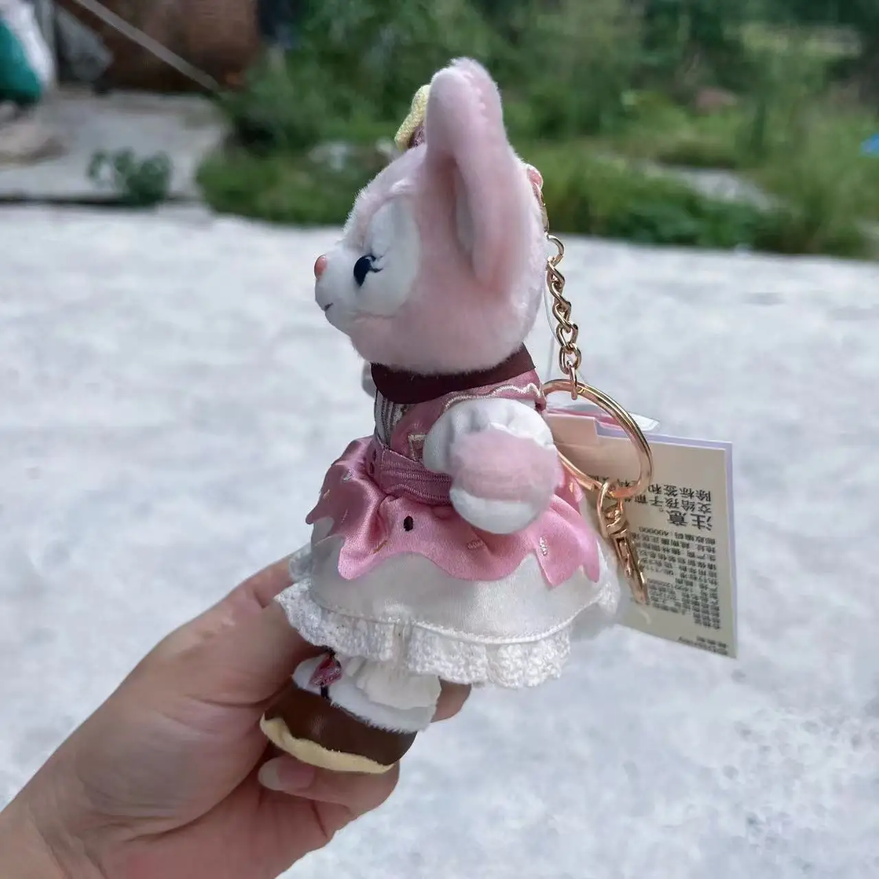 Pendentif de sac à dos mignon dessin animé Disney Duffy Family Kawaii LinaBell, porte-clés en peluche de 15cm, cadeau d'anniversaire