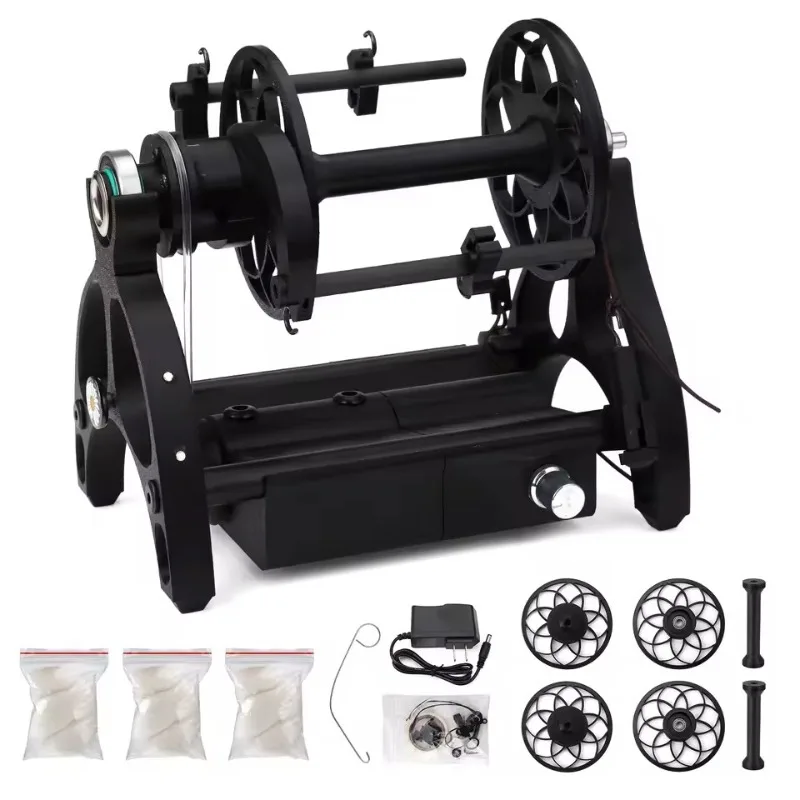 Creative Electric Spinning Wheel, 12V Adjustable Speed for Smooth Wool & Fiber Crafting