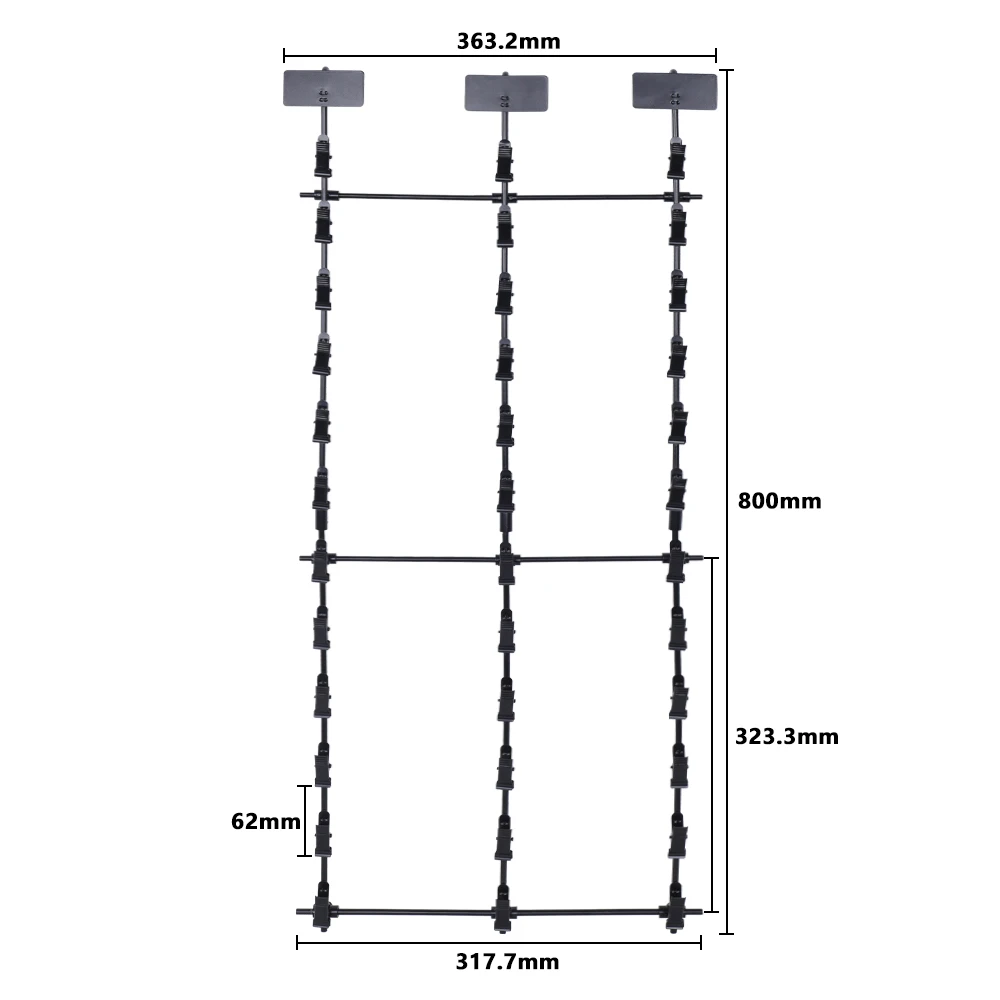 Customizable Three-Row Metal Snack Display Hanger Rack Iron Lays Potato Chips Clip Strip