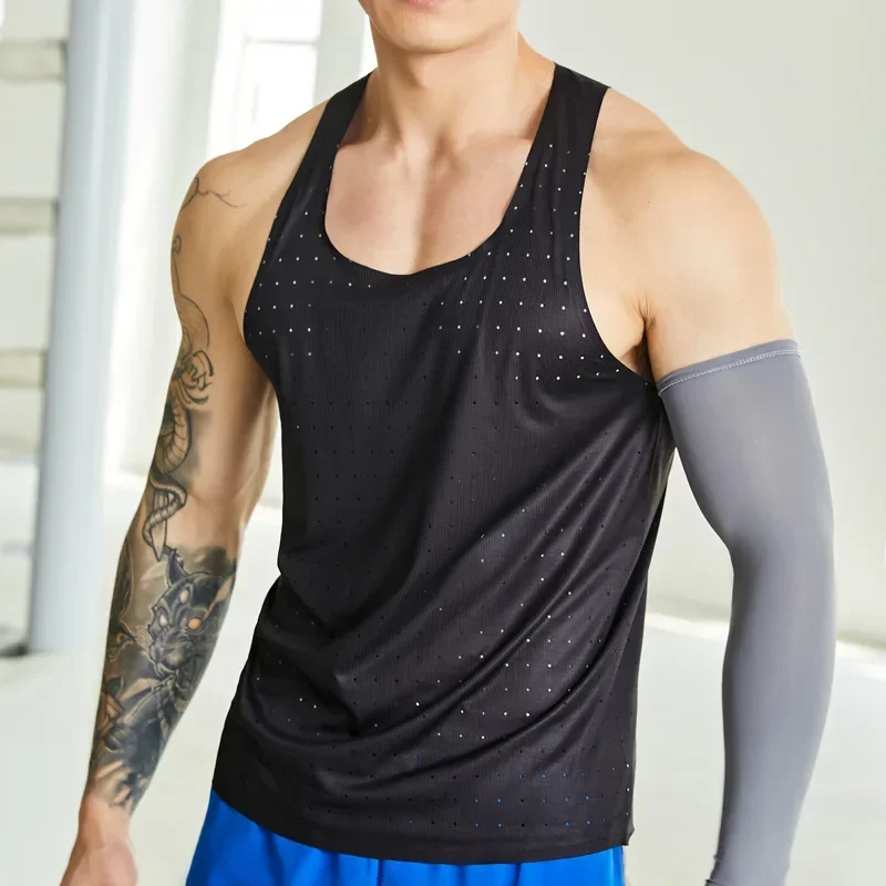 80g Ultra Light Marathon Running Vest Men Fitness Tops Track and Field Quick Dry Sleeveless T-shirt Gym Crossfit Sport Singlets