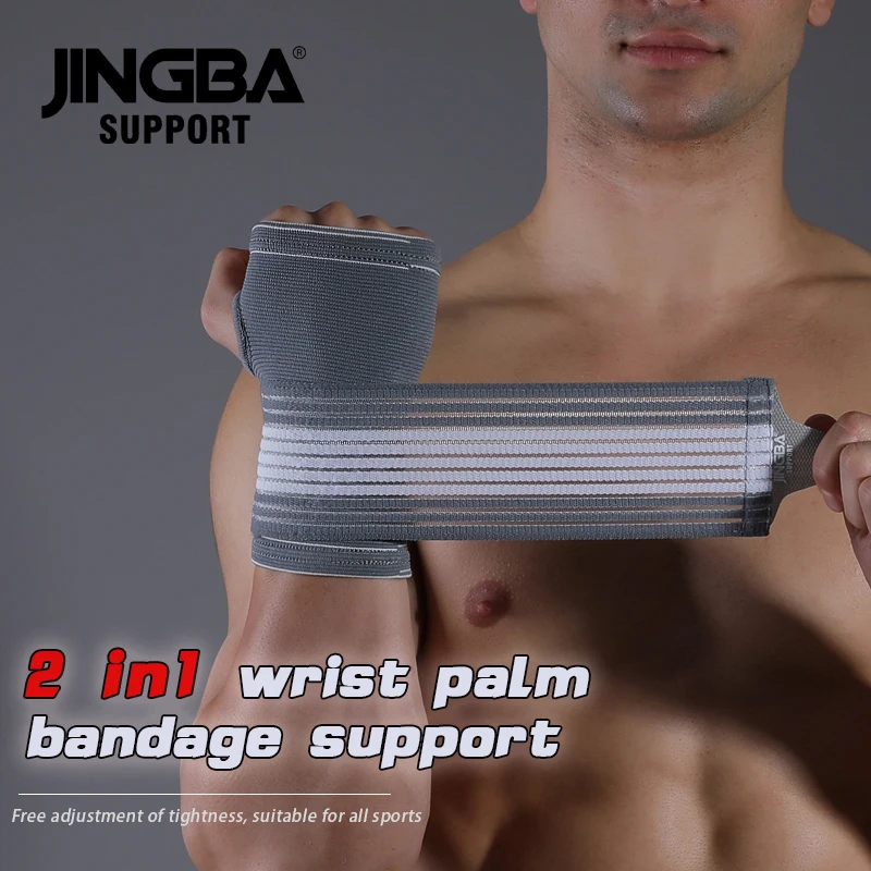 JINGBA SUPPORT 1PCS Hand Wrist Support Compression Strap for Fitness Boxing HandWraps Support Bandage Weightlifting